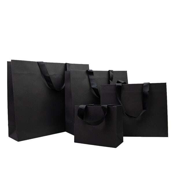 Levering uit voorraad 10x cadeautasjes Mat Zwart Extra groot