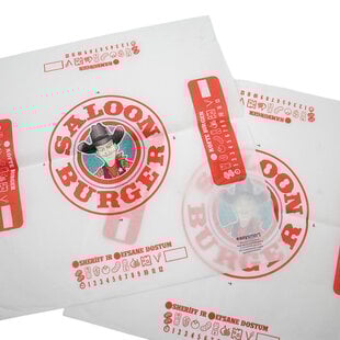 Vetvrij papier bedrukken 20x20cm 1 kleur