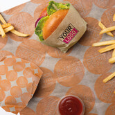 Vetvrij papier bruin bedrukken 20x25cm 1 kleur