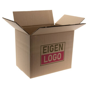 Dozen bedrukken Bruin Dubbelgolf 450x350x260mm