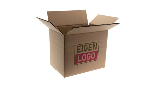 Dozen bedrukken Bruin Dubbelgolf 450x350x260mm