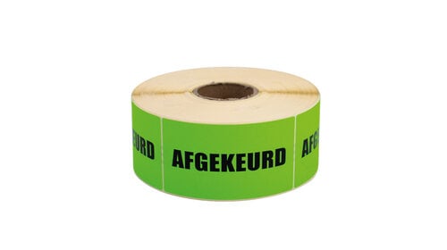 500x Etiket 'Afgekeurd'