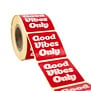 500x sticker 'Good vibes only' assorti Roze-Rood 50mm