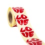 500x sticker 'Love you' Roze-Rood 50mm