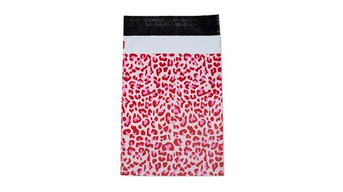 100x verzendzakken Leopard Pink Small