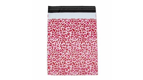 100x verzendzakken Leopard Pink Medium