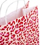 50x papieren tasjes Leopard Pink A4