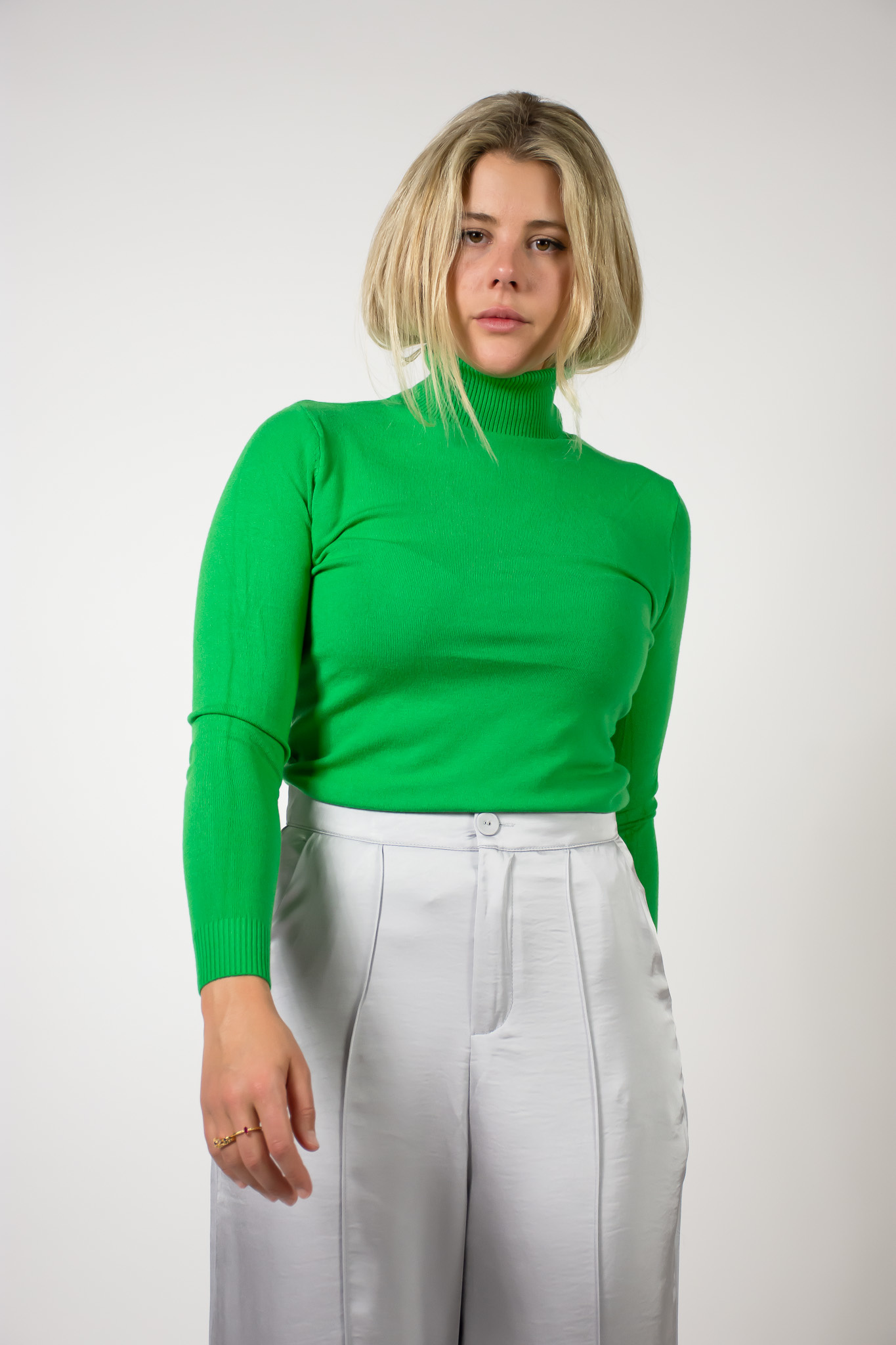 Michelle Turtleneck Grass Green - Sincerely Valentine