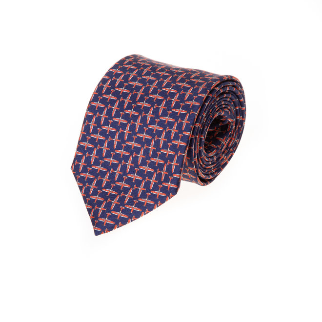 3 FOLD TIE LINED - PURE SILK -  HANDMADE IN ITALY