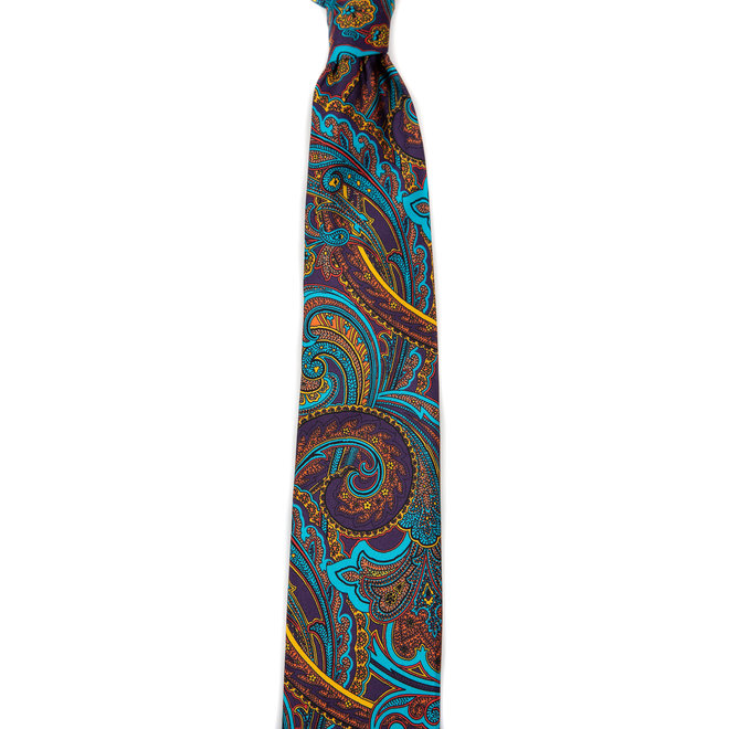 5 FOLD TIE LINED - PURE SILK -  HANDMADE IN ITALY