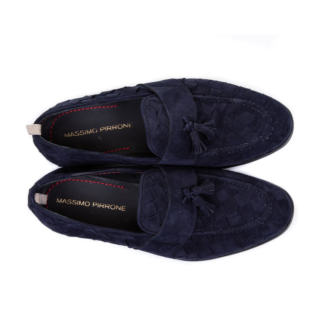 HANDMADE LOAFERS/MOCCASINO INTRECCIO CAMOSCIO Handmade in Italy