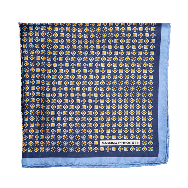 Silk Pocket Square hand rolled & stitched edges