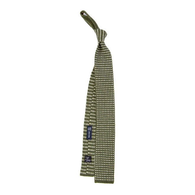 3 FOLD  TIE  WOOL CASHMERE KNITTED - HANDMADE IN ITALY