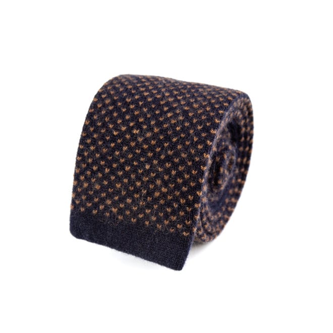 3 FOLD KNITTED 100 % CASHMERE TIE