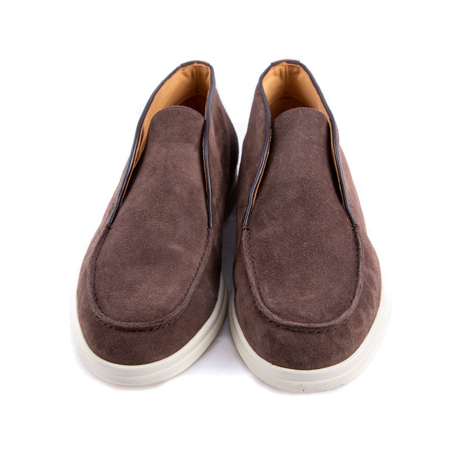 Shoes suede caffe ristretto - made in italy