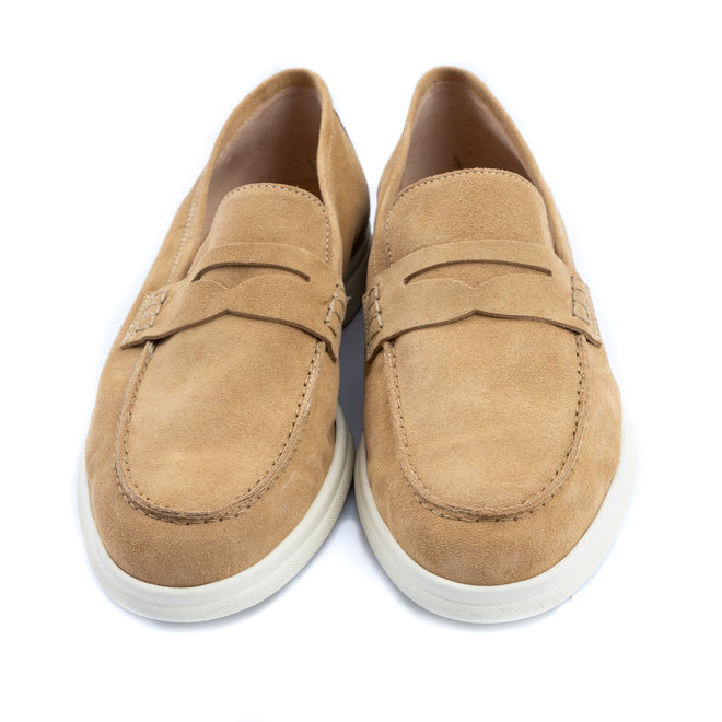 Moccasino unlined  suede miele Calabria  - made in italy