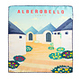 Silk Pocket Square Alberobello hand stitched edges