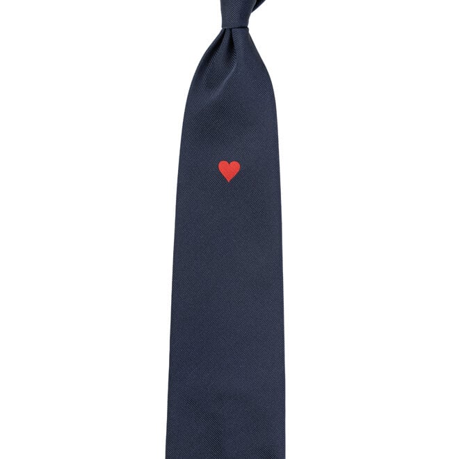 3 FOLD TIE UNLINED  - PURE SILK  - CUORE ROSSO