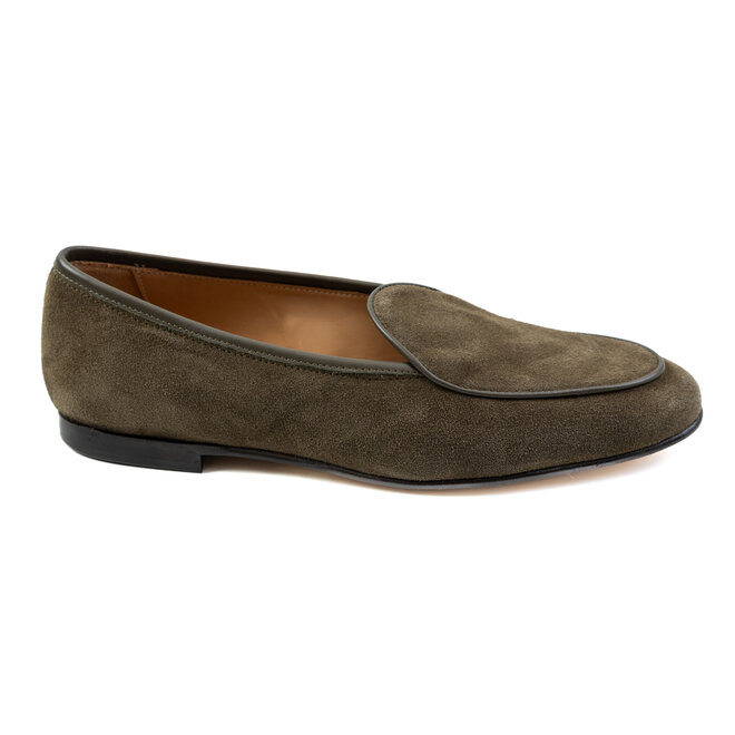 Belgian Loafer - Color verde oliva  - Iconic Giulio  - Made in Italy