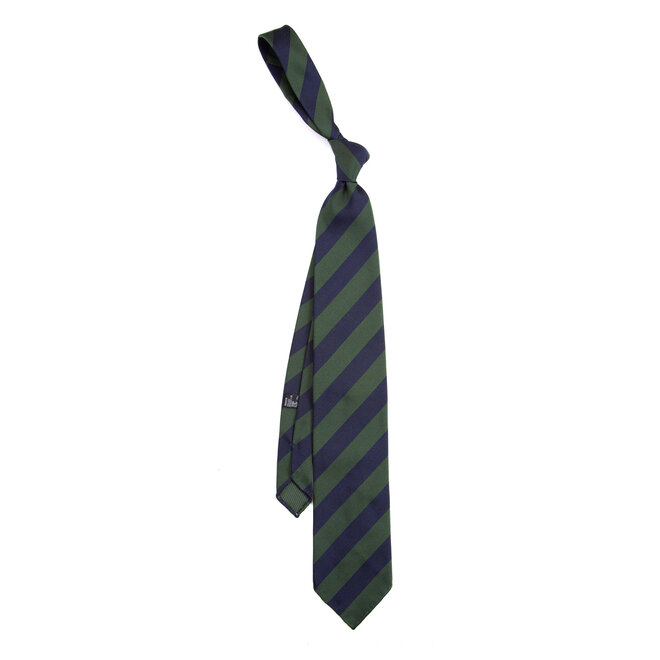3 FOLD TIE UNLINED  - REGIMENTAL  -  PURE SILK