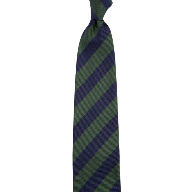 3 FOLD TIE UNLINED  - REGIMENTAL  -  PURE SILK