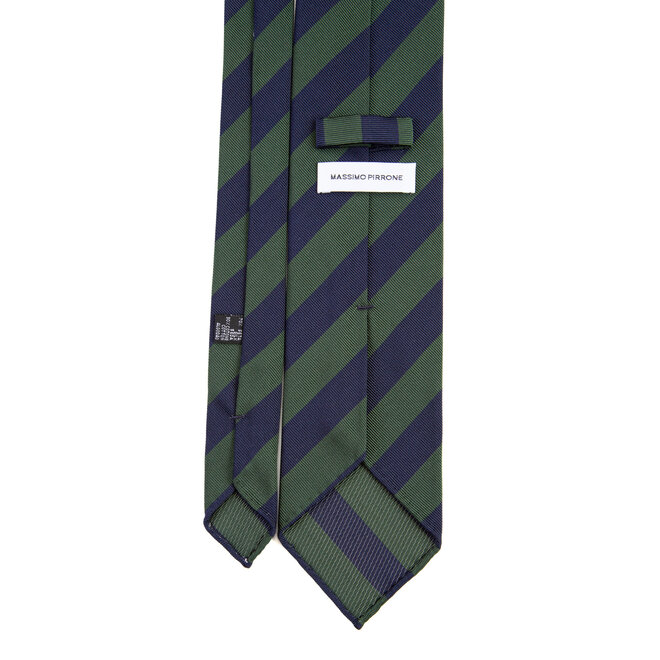 3 FOLD TIE UNLINED  - REGIMENTAL  -  PURE SILK