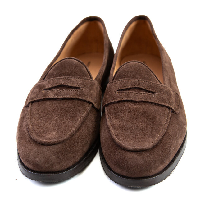 Shoes Penny Loafer - Color moro/brown  suede  - Iconic Giulio  - Made in Italy