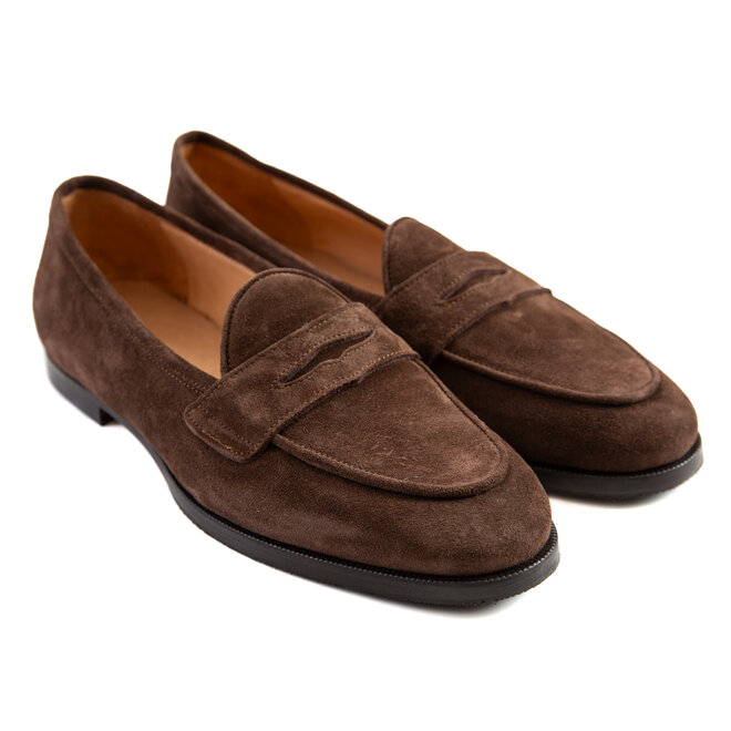 Shoes Penny Loafer - Color moro/brown  suede  - Iconic Giulio  - Made in Italy
