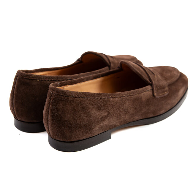 Shoes Penny Loafer - Color moro/brown  suede  - Iconic Giulio  - Made in Italy