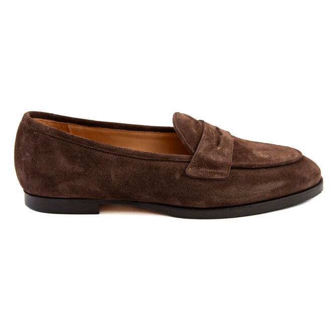 Shoes Penny Loafer - Color moro/brown  suede  - Iconic Giulio  - Made in Italy