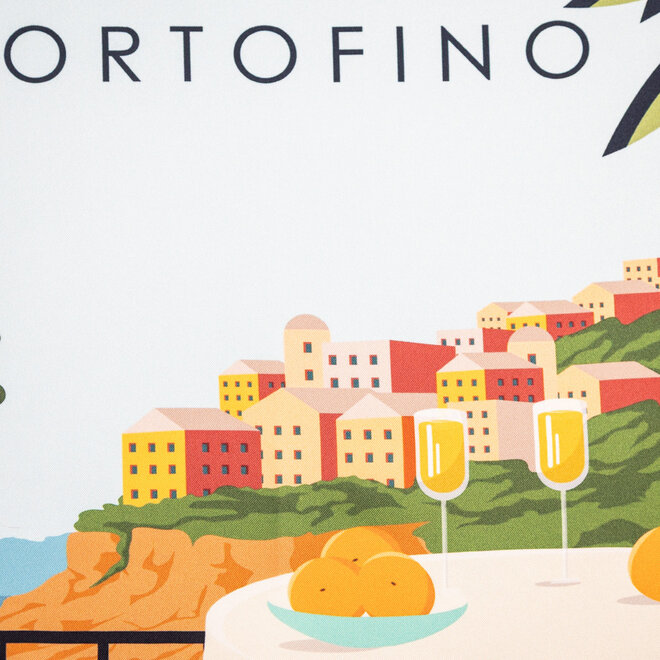 Silk Pocket Square sette giorni a Portofino  hand  stitched edges