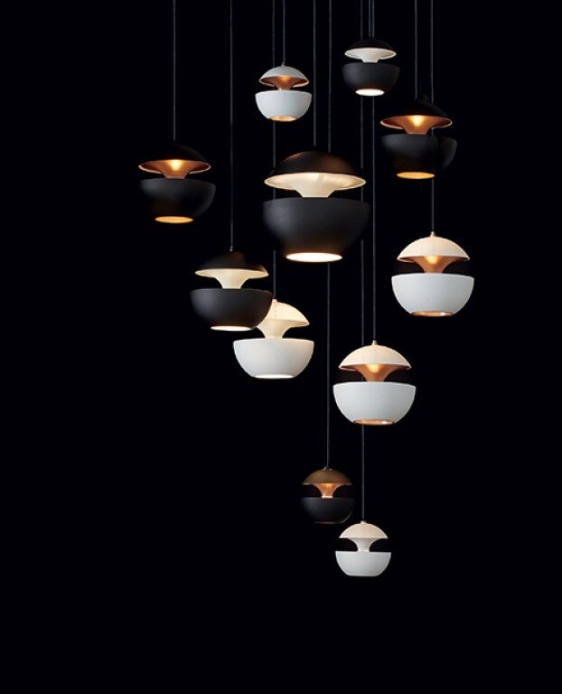 DCW editions Pendant lamp - aluminium - white and copper inside - Ø350mm - 5m cable