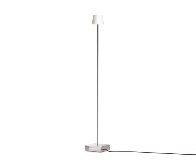 Anta Cut, vloerlamp 120 cm alu/ transparant/ dimtrafo