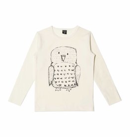 Longsleeve t-shirt Owl natural white