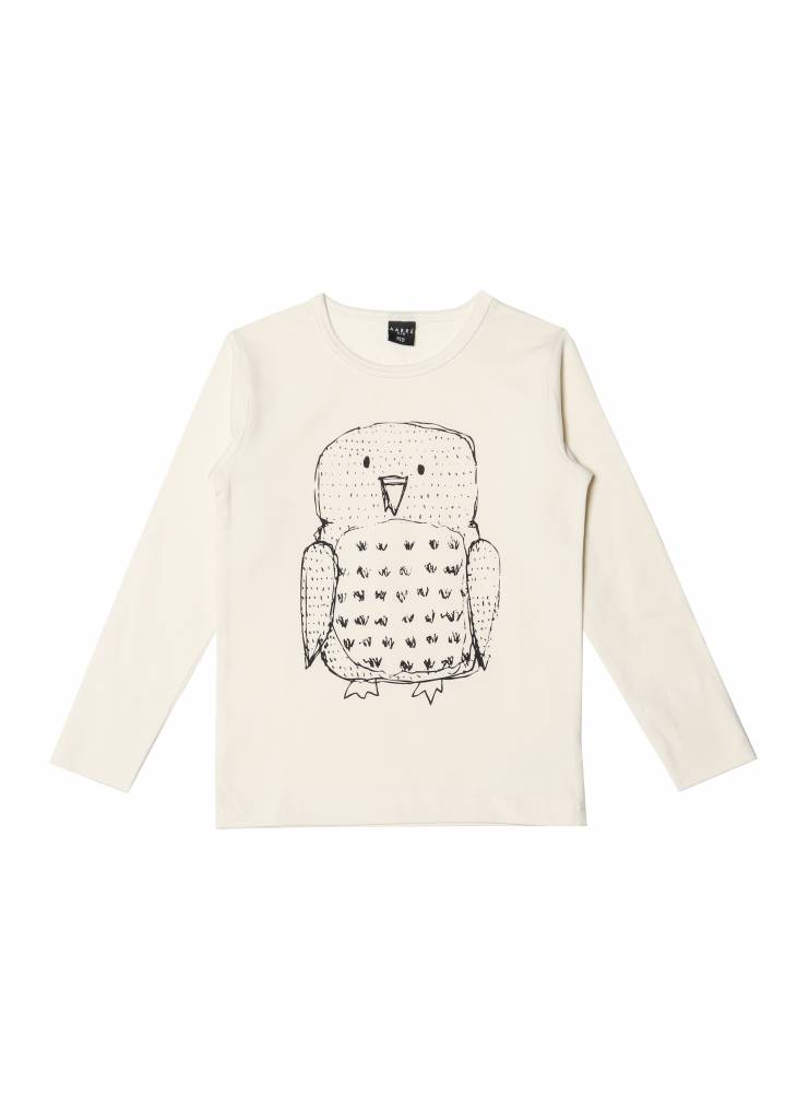 AARRE Langarm T-Shirt Owl crèmefarben