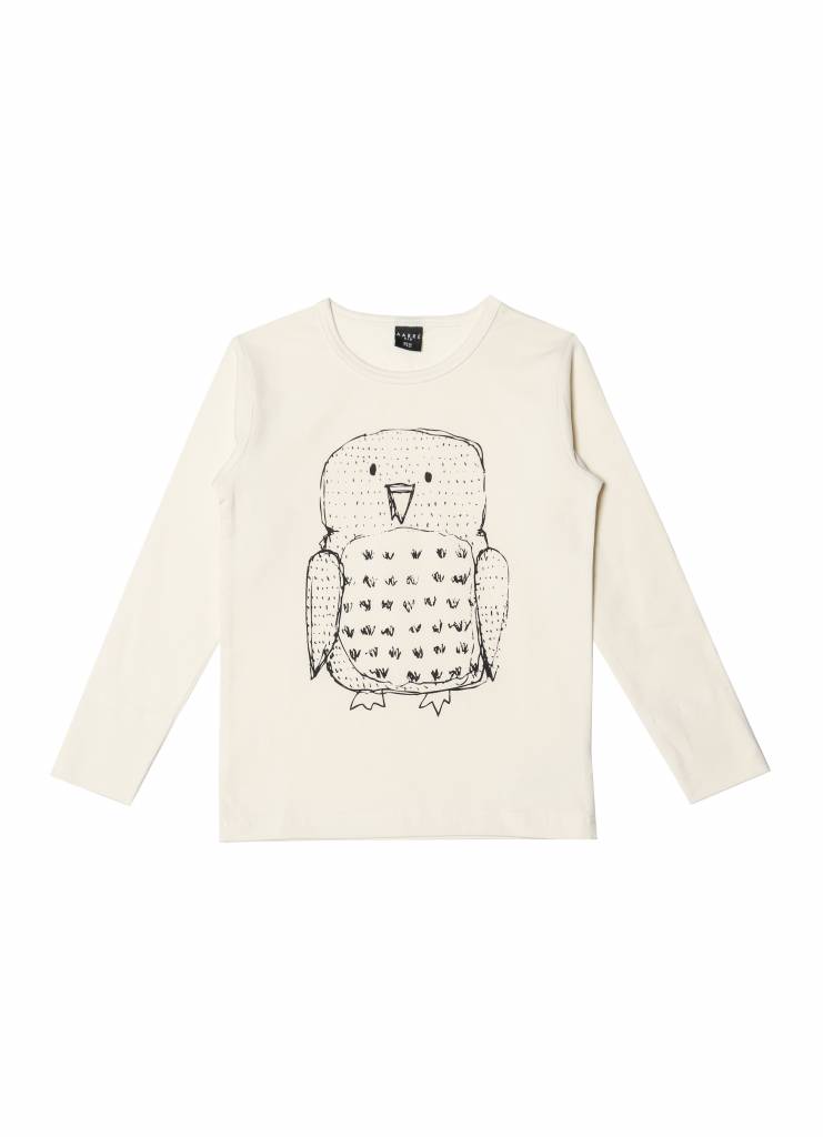 Longsleeve t-shirt Owl natural white