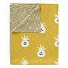 Decke "Ananas Senf" aus Biobaumwolle