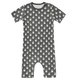 Short-sleeved Baby pyjama "Pineapple anthracite"