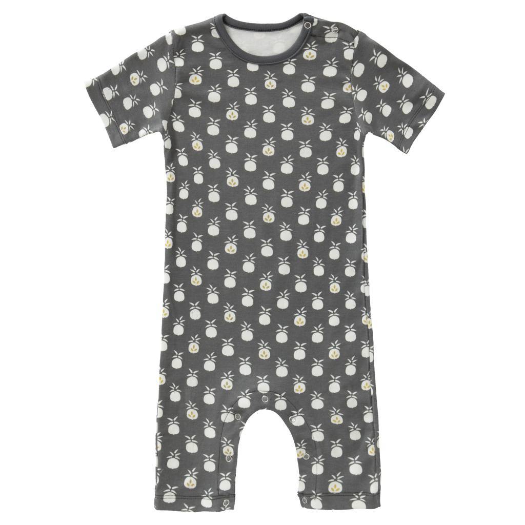 FRESK Baby Pyjama "Pineapple anthracite" aus Biobaumwolle