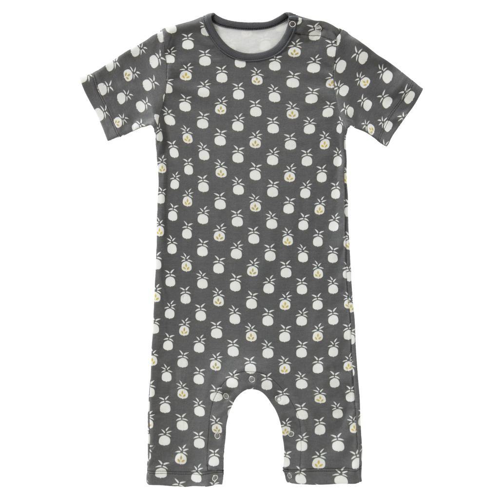 FRESK Baby pyjama "Pineapple anthracite" from organic cotton