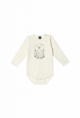 AARRE Baby Body Owl aus Biobaumwolle crèmefarben