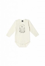 Baby Body Owl aus Biobaumwolle crèmefarben