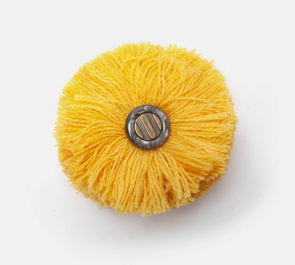 COSTO Detachable pom-pom yellow