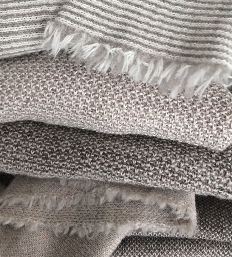 KNITWORKS Baby Merino Tunic Sweater grey/beige
