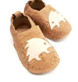 HIPPA / Kids Slippers "Hedgehog"  made of vegan corc fabric