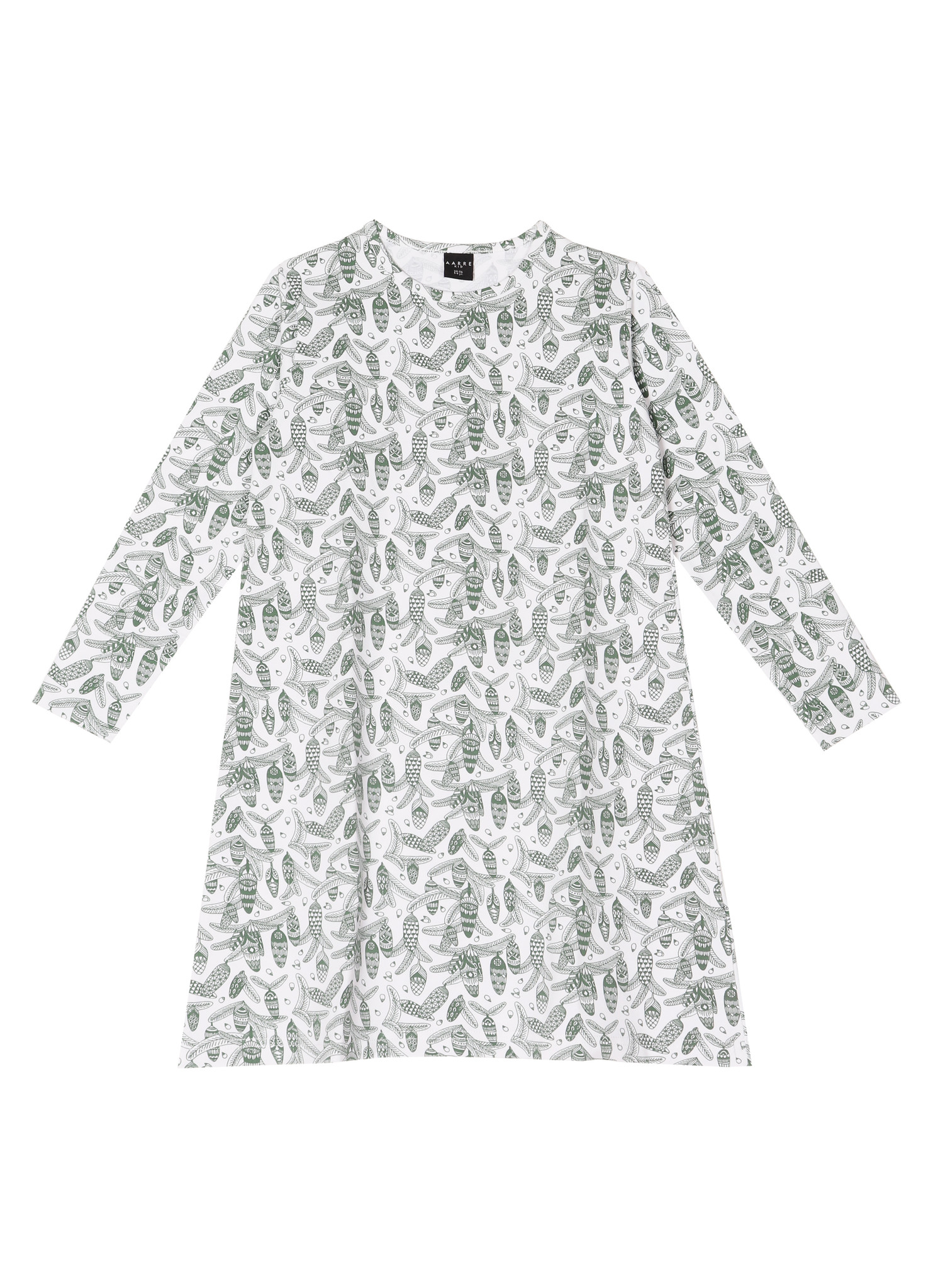 AARRE Robe de nuit "Pine" blanc/vert