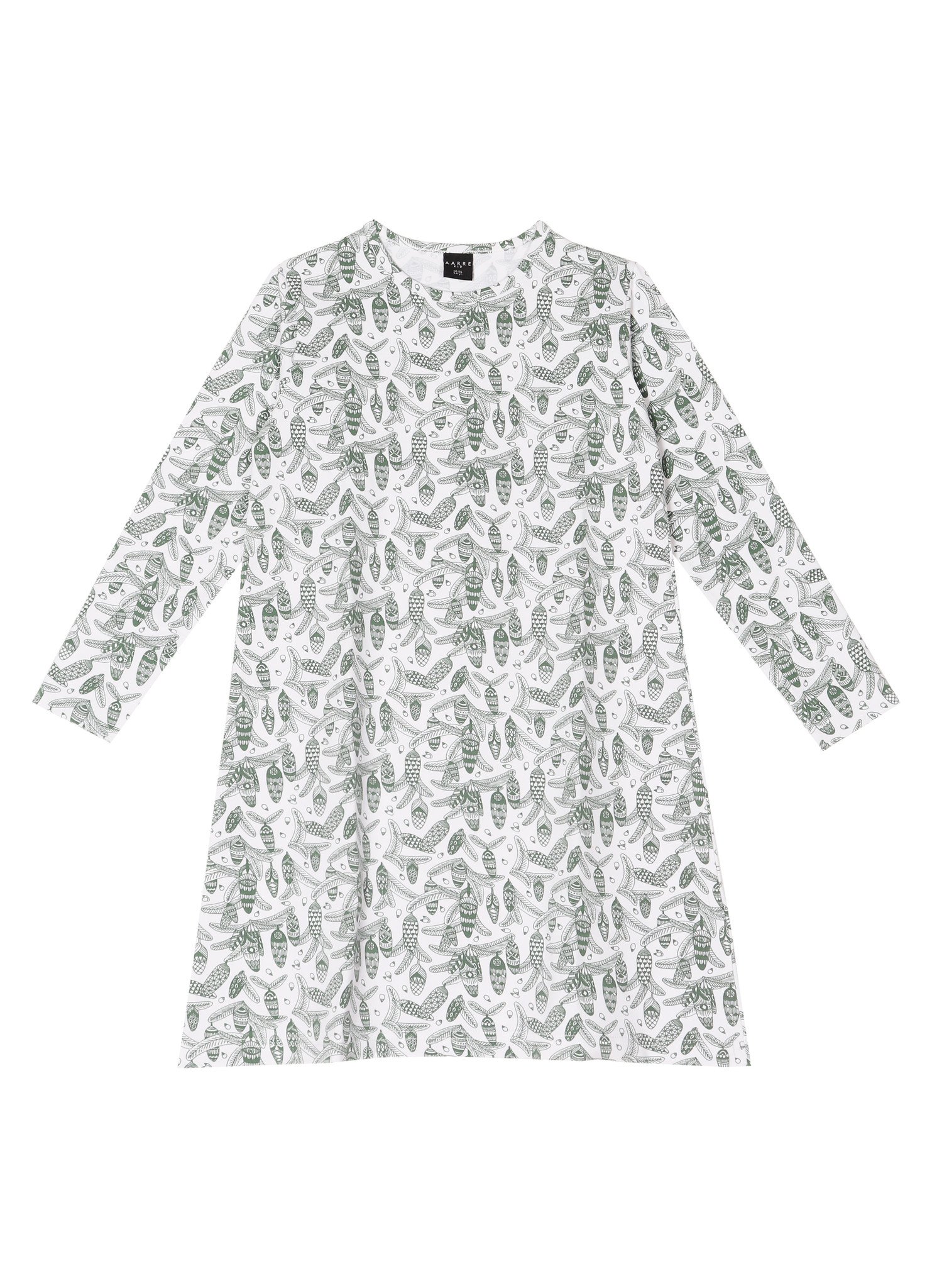 Robe de nuit "Pine" blanc/vert