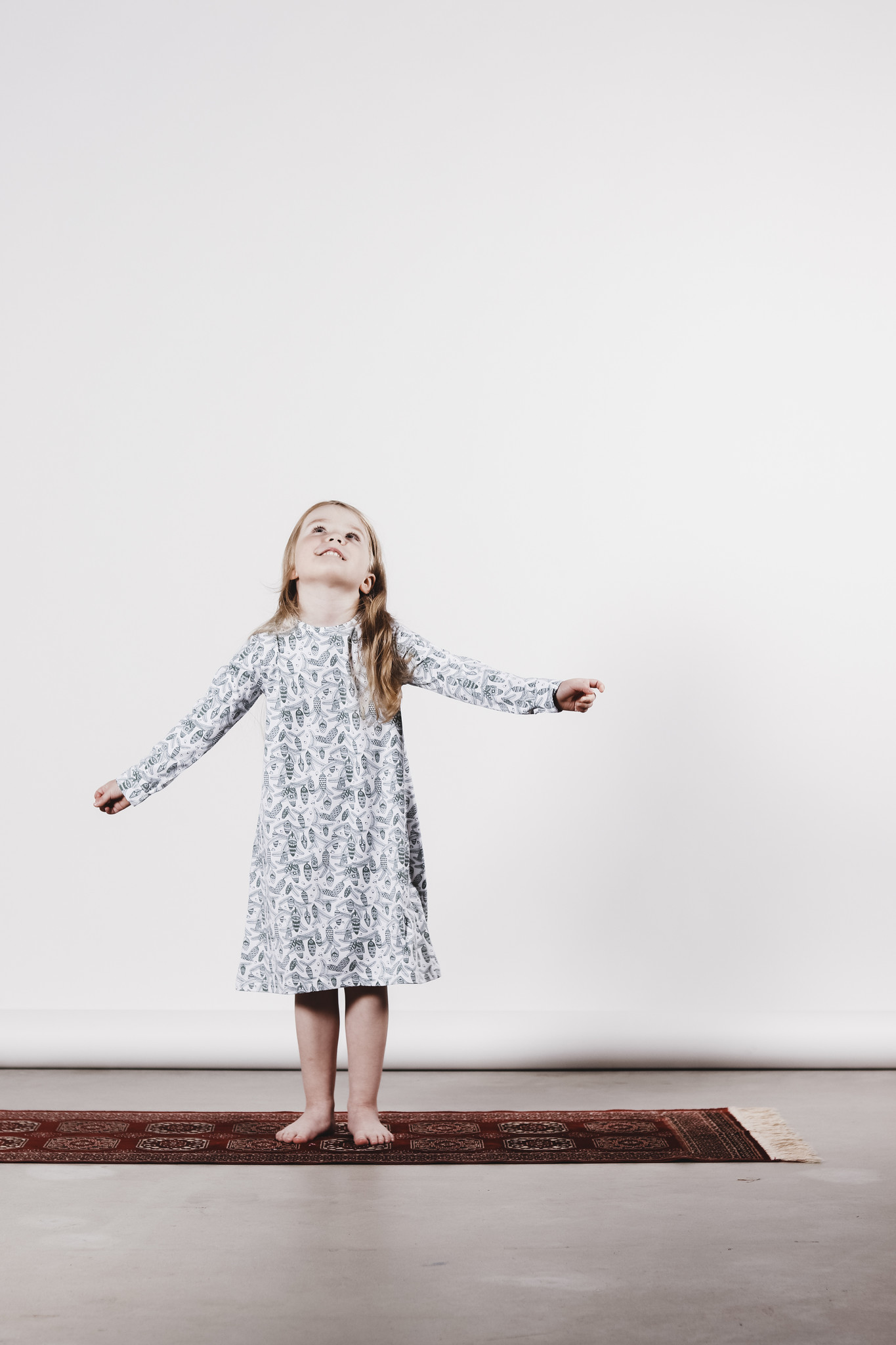 Robe de nuit "Pine" blanc/vert
