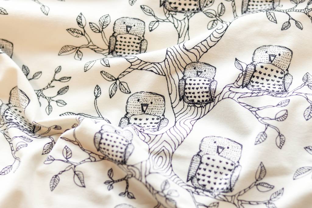 AARRE Baby Pyjama Schlafoverall "Owl" aus Biobaumwolle