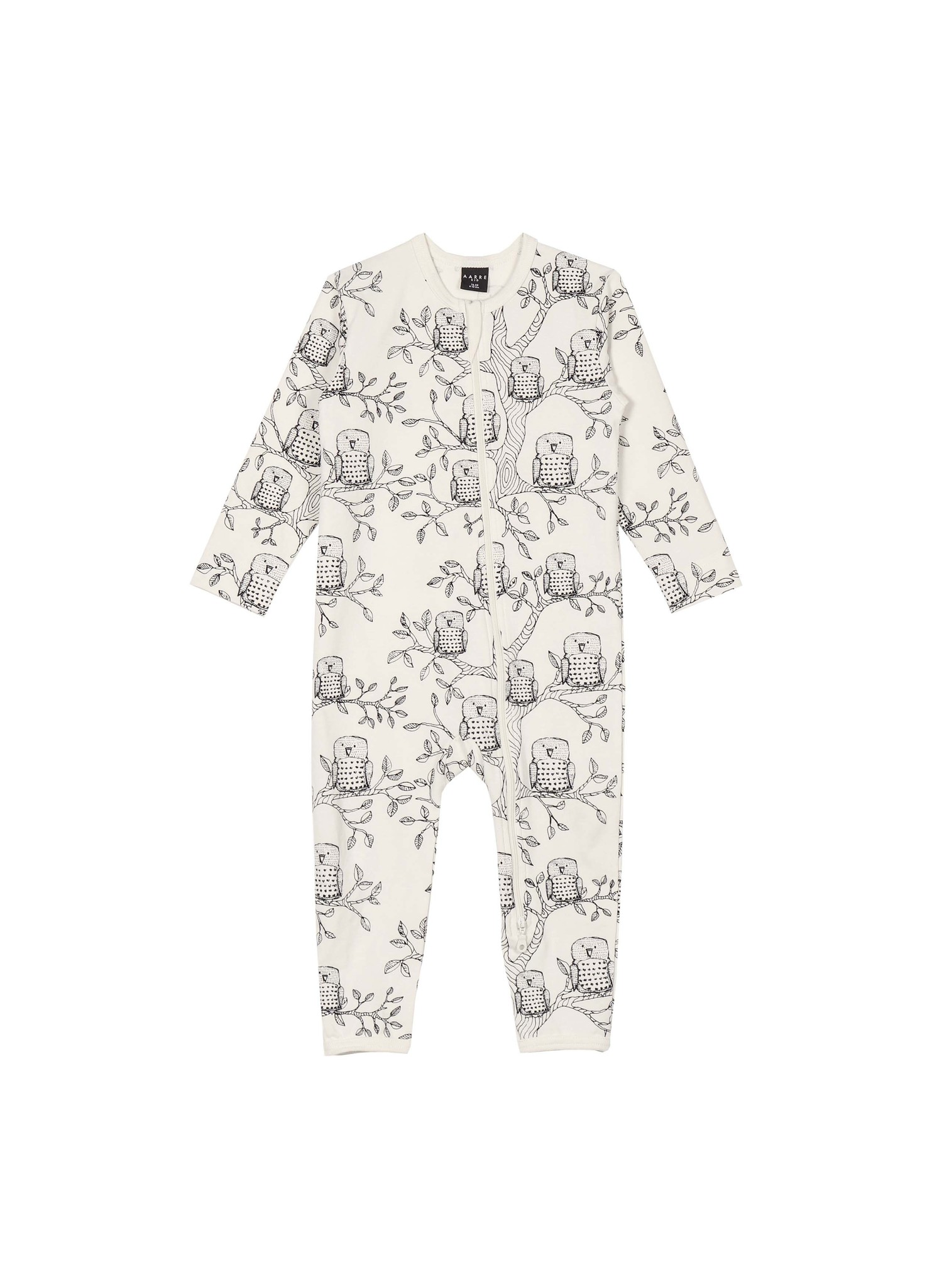 AARRE Baby pyjama Jumpsuit "Owl" of organic cotton